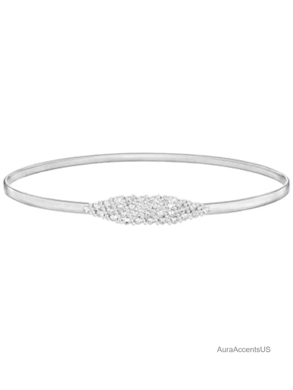 Elastic Metal Rhinestone Waist Belt for Women Dresses Wedding Formal Parties